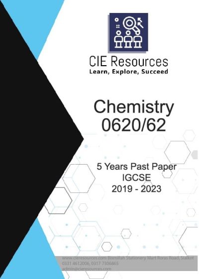 Chemistry 0620/62 IGCSE 5 Years Printed Past Paper with Marking Scheme! Ring Binding  {2019-2023}