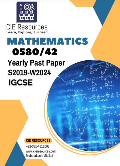 Mathematics 0580/42 IGCSE 6 Years Printed Past Paper with Marking Scheme! Ring Binding  {s2019-w2024}