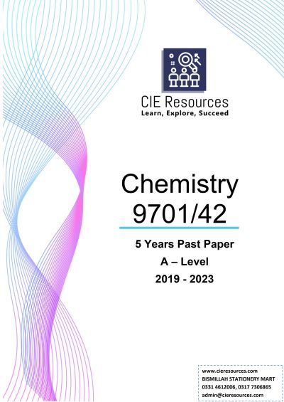 Chemistry 9701/42 A Level 6 Years Printed Past Paper with Marking Scheme! Ring Binding  {2019-2024}