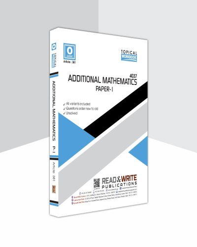 381 Add Mathematics O Level Paper-1 Topical Workbook By Editorial Board