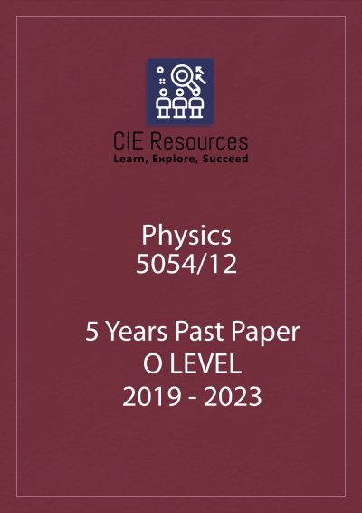 Physics 5054/12 O-Level 6 Years Printed Past Paper with Marking Scheme! Ring Binding  {2019-2024}