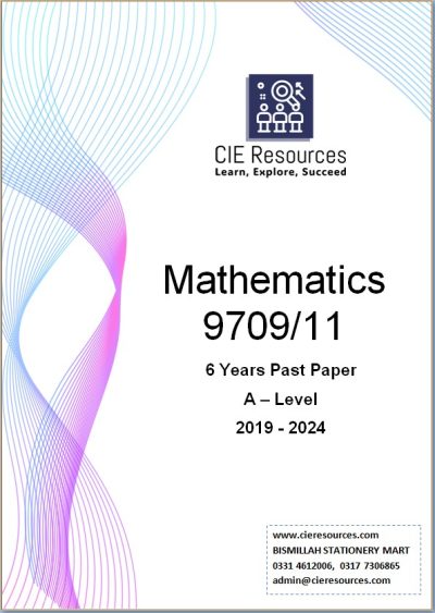 Mathematics 9709/11 A Level 6 Years Printed Past Paper with Marking Scheme! Ring Binding  {S2019-W2024}